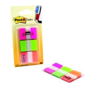 INDEXFANER POST-IT 25X38MM 686 STRONG 3 FARVER - 66 STK I ALT
