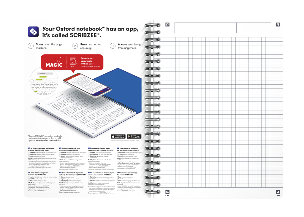 NOTESBOG OXFORD SORT A5 KVAD - HJ Kontorcenter A/S