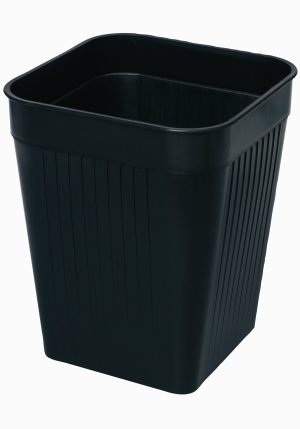 PAPIRKURV ORTH 14 L FIRKANTET PLAST SORT