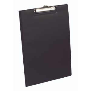 CLIPBOARD A4 M/SKRÅLOMME OG PENNEHOLDER SORT  4210-10