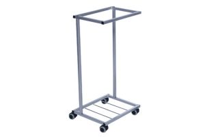 AFFALDSSTATIV U/LÅG SØLV