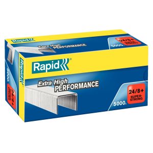 HÆFTEKLAMMER RAPID 24/8+ GALV. SUPER STRONG ÆSK/5000 STK
