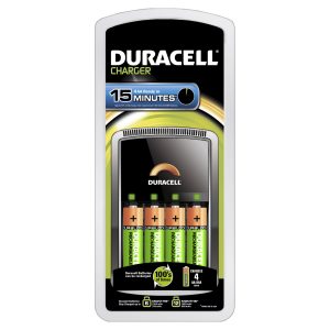 BATTERILADER DURACELL 15 MINUTTERS OPLADER