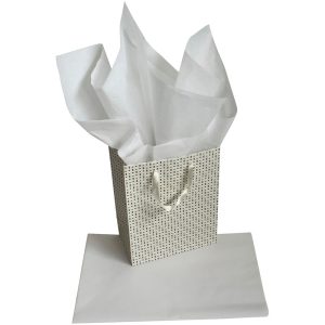 SILKEPAPIR 50X75CM HVID 17GR. FALSET 240 ARK