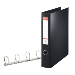 RINGBIND A4 40MM SORT 4 STK D-RINGE 82407 RINGBIND A4 40MM SORT 4 STK D-RINGE 82407