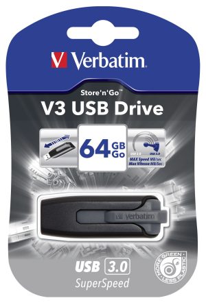 USB FLASH DRIVE VERBATIM 3.0 STORE'N'GO V3 64GB 49174