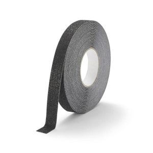 Skridsikker tape duraline® grip+ 25 mmSmal skridsikker tape til brug indendørs og på udendørs arealer under halvtag og udhæng. Grov, 36 grit kornstørrelse.