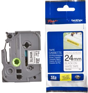 PRÆGETAPE BROTHER 24 MM SORT/ HVID TZES251 EKSTRA KLÆBENDE