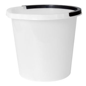 SPAND 10 LTR. RUND M/HANK HVID SPAND 10 LTR. RUND M/HANK HVID