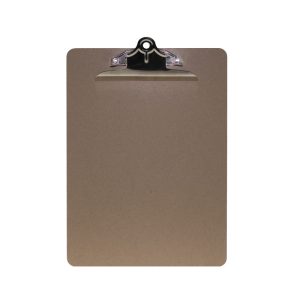CLIPBOARD A4 MDF M/KRAFTIG KLEMME BRUN