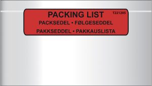 FØLGESEDDELLOMME M65 M/TRYK "FØLGESEDDEL" 1000 STK