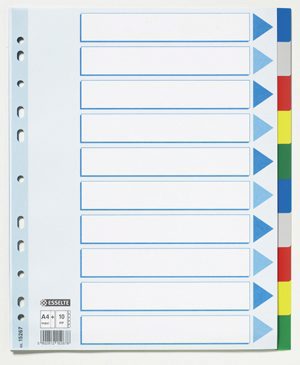 FANEBLADE ESSELTE 10-DELT A4 PLAST MAXI(56106)15267