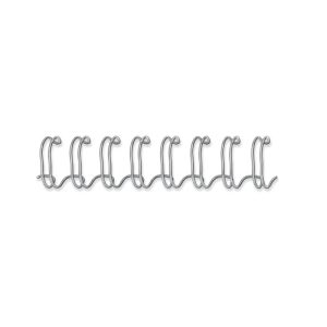 WIRESPIRALRYGGE 3:1 34 RINGE 6 MM SØLV T/25 ARK