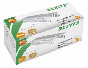 HÆFTEKLAMMER LEITZ STÅL E2 ELECTRIC ÆSK/2500STK