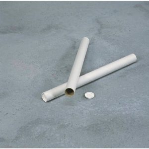 PAPRØR 430MM Ø100MM INKL. LÅG HVID