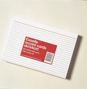 KARTOTEKSKORT A5 LIN HVID