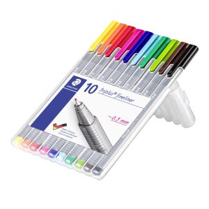 FIBERPEN SÆT STAEDTLER TRIPLUS ETUI 10 STK.