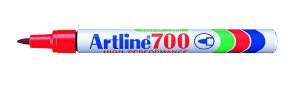 MARKER ARTLINE EK 700 RØD PERM 0,7 MM SPIDS  ALU