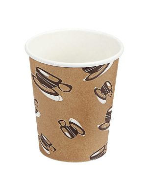 KAFFEBÆGER 25CL. BRUN 50 STK SINGLE WALL