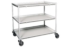 BORDVOGN M/STYR 3 HYLDER HVID M/KANT 96X60X89.5 CM