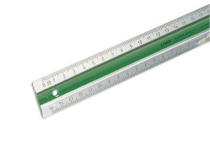 LINEAL LINEX 30 CM SUPER S30MM KLAR/GRØN M/GUMMIRIBBE