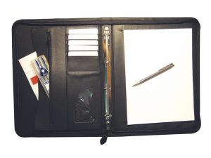 DOKUMENTMAPPE A4 M/BLOK OG 4 RINGE    TR2051