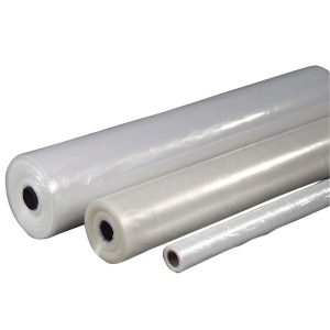 PLASTFOLIE 2X50 MTR. 100 MY KLAR - 9,2 KG. FOLDET