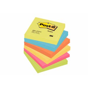 BLOK POST-IT 654TFEN 76X76 MM ENERGETIC COLOR 6 STK/PK PR PK