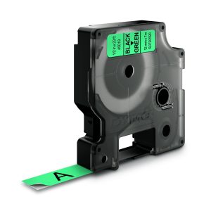 PRÆGETAPE DYMO D1 12 MM X 7 M SORT/GRØN 45019