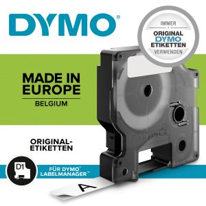 PRÆGETAPE DYMO D1 24 MM X 7 M SORT/GUL 53718