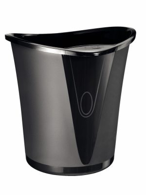 PAPIRKURV ALLURA 18 L SORT PLAST