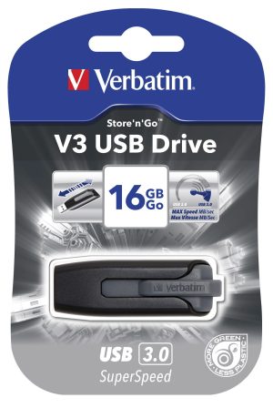 USB FLASH DRIVE VERBATIM 3.0 STORE'N'GO V3 16GB 49172