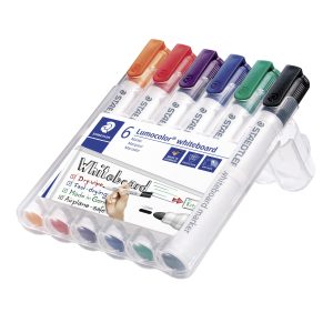 WHITEBOARD MARKER LUMOCOLOR ASS. STREGBREDDE 2MM 351 WP6