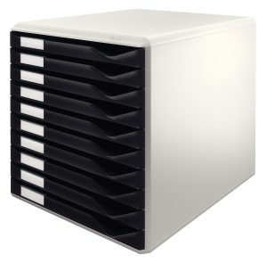 BREVBAKKESÆT LEITZ FORM-SET SORT M/10-SKUFFER 52810095 BREVBAKKESÆT LEITZ FORM-SET SORT M/10-SKUFFER 52810095