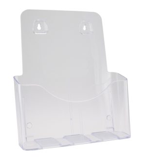 BROCHUREHOLDER A4 1 RUM KLAR BORD/VÆG