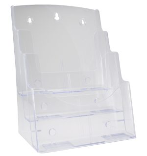 BROCHUREHOLDER A4 3-FAGS AKRYL