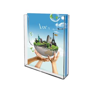 BROCHUREHOLDER A5 VÆG GLASKLAR SPRØJTESTØBT AKRYL