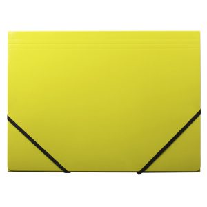 KARTONMAPPER C4 M/3 KLAPPER ELASTIK. GUL 