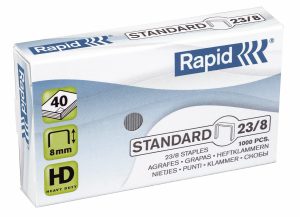 HÆFTEKLAMMER RAPID 23/8 STANDARD ÆSK/1000STK.