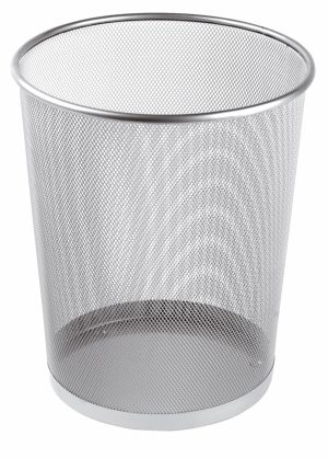 PAPIRKURV TRÅD METAL SØLV 730015
