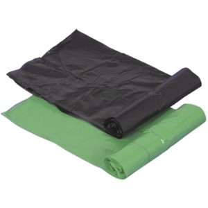 AFFALDSPOSER 45X52CM 20LTR 2X25 STK SORT/GRØN LDPE