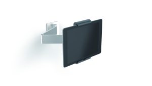 TABLET HOLDER VÆGMODEL SØLV DREJELIG ARM I 2 LED