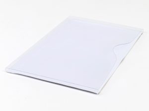 BROCHUREHOLDER A4 MAGNET DYBDE 1 CM KLAR ÅBEN LANG SIDE