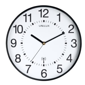 VÆGUR UNILUX CLOCK MAXI WAWE SORT - DIAMETER 37,5CM