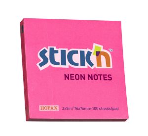 BLOK NOTES 76X76MM RØD 12 STK STICK`N NEON 100 BLADE/BLOK