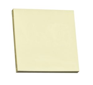 BLOK Z-NOTES FLYTBARE 76X76MM GUL - PAKKE A 12 BLOKKE