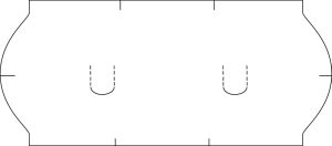 PRISETIKET KENDO/METO 26X12 MM HVID