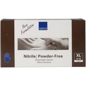 NITRIL HANDSKER U/PUDDER XL 100 STK - ABENA ULTRA SENSITIV