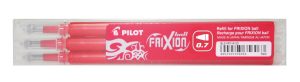 REFILLL PILOT FRIXION RØD 'M' 0,7MM 3 STK/PK