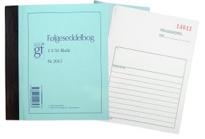 FØLGESEDDELBOG 92220350 M/KOPI 148X200MM